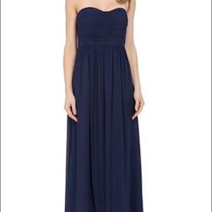 Donna Morgan Strapless Navy Gown